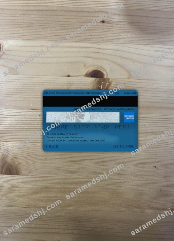 Canada American Express Air Miles credit card photolook back